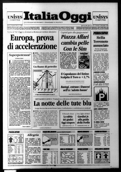 Italia oggi : quotidiano di economia finanza e politica